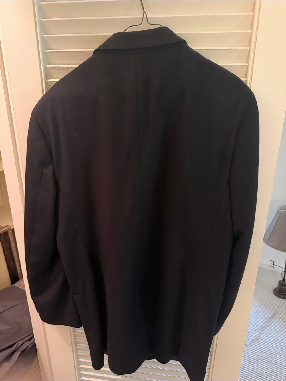 J. Crew Men's Black Blazer with Burgundy Lining